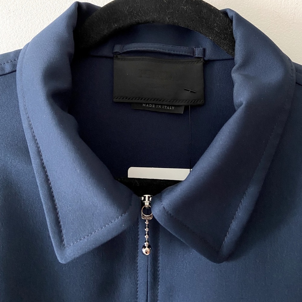 Prada Colorblock Pattern Trucker Jacket Blue L - image 4